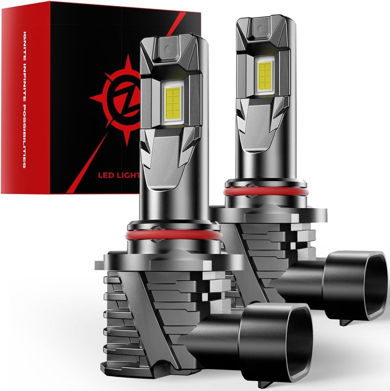 ZONBEAM 9006 Light Bulbs [Super Bright] 40000lm 800% Brightness Fog Lights Bulbs Real 1:1 Mini Size Design, 6000k Cool White，Pack of 2 - Image 1